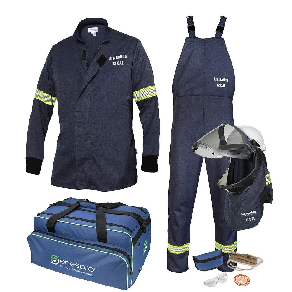 12 Cal Arc Flash Kit (CAT 2) - AirLite Coverall or Jacket & Bib. Helmet or Shroud