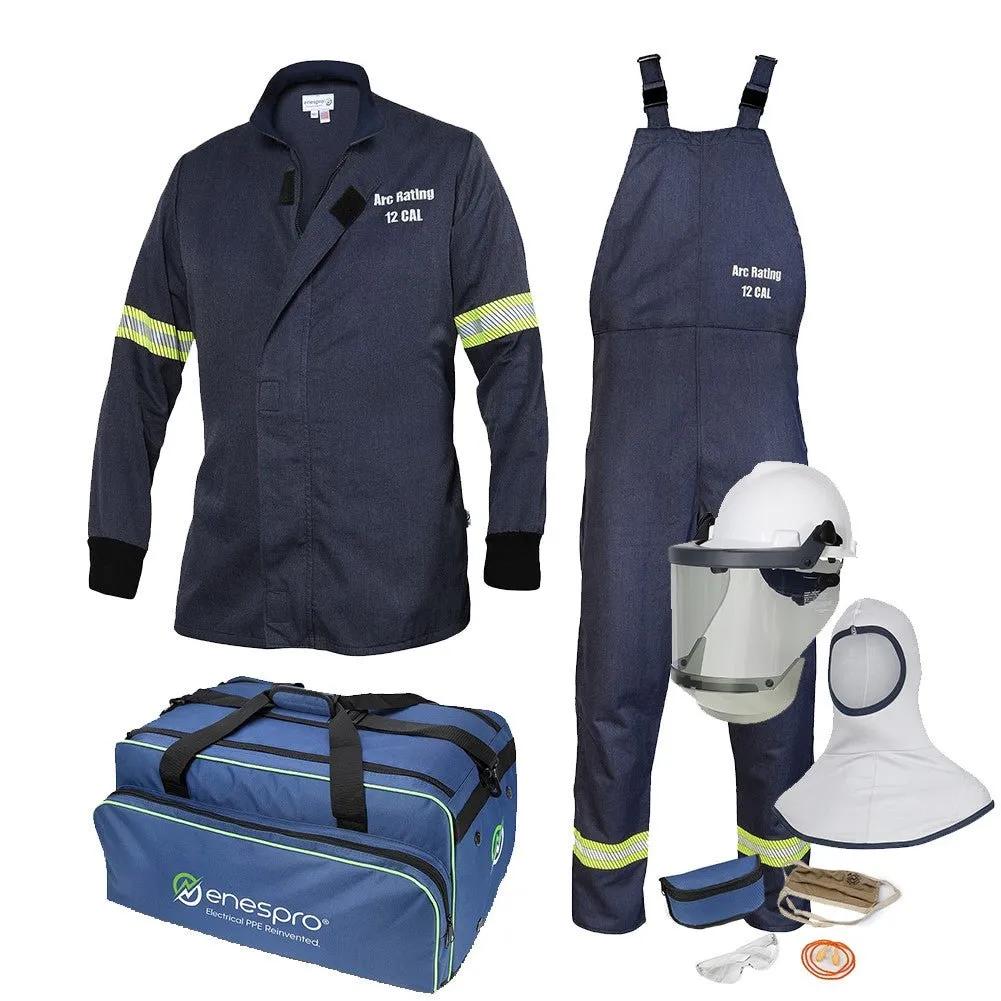 12 Cal Arc Flash Kit (CAT 2) - AirLite Coverall or Jacket & Bib. Helmet or Shroud