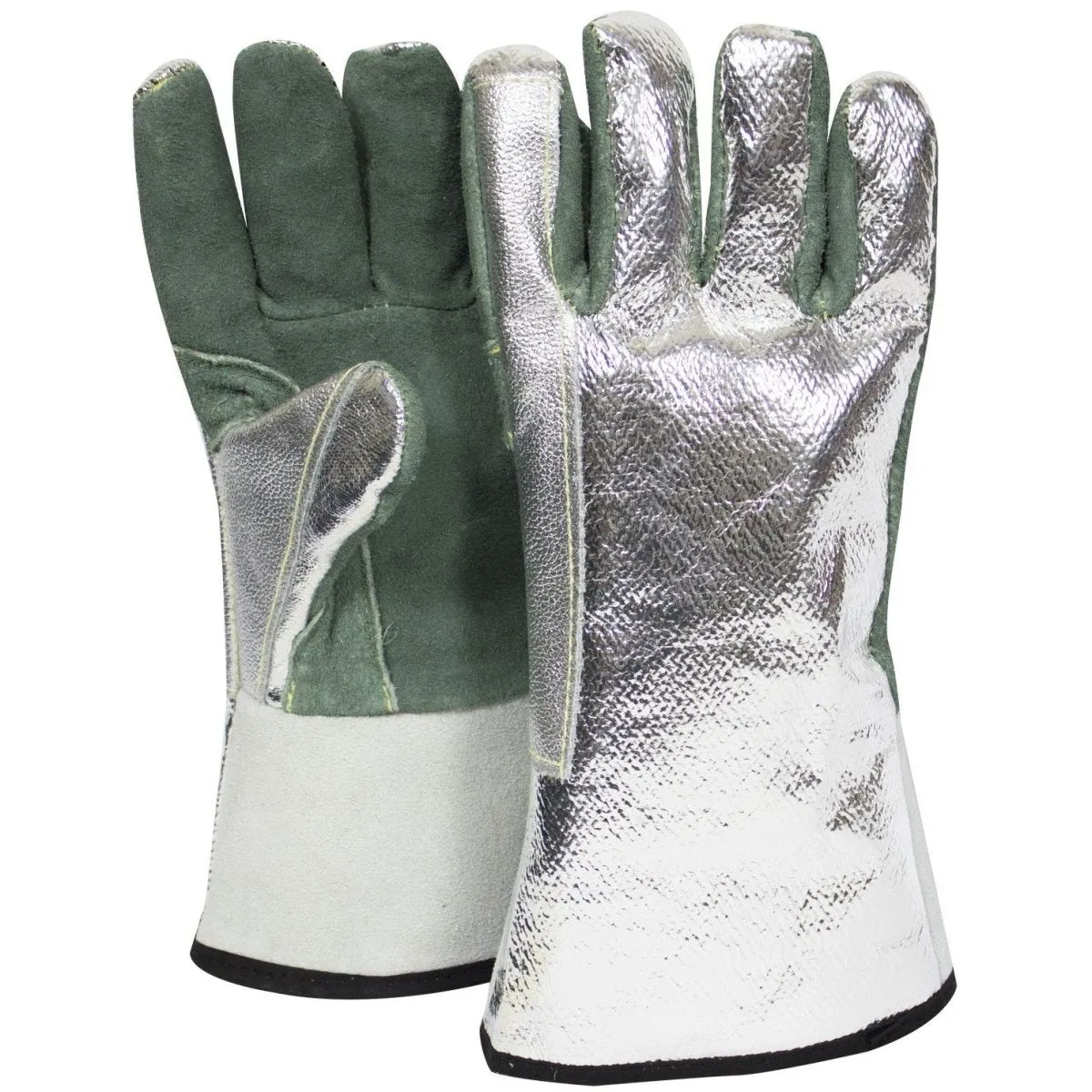 13 Aluminized Gloves - OPF Back. Leather Palm. Wing Thumb. Reinforced Index and Thumb Crotch (PK 1 Pair)
