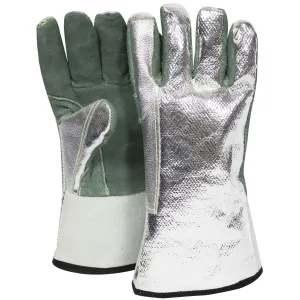 13 Aluminized Gloves - OPF Back. Leather Palm. Wing Thumb. Reinforced Index and Thumb Crotch (PK 1 Pair)
