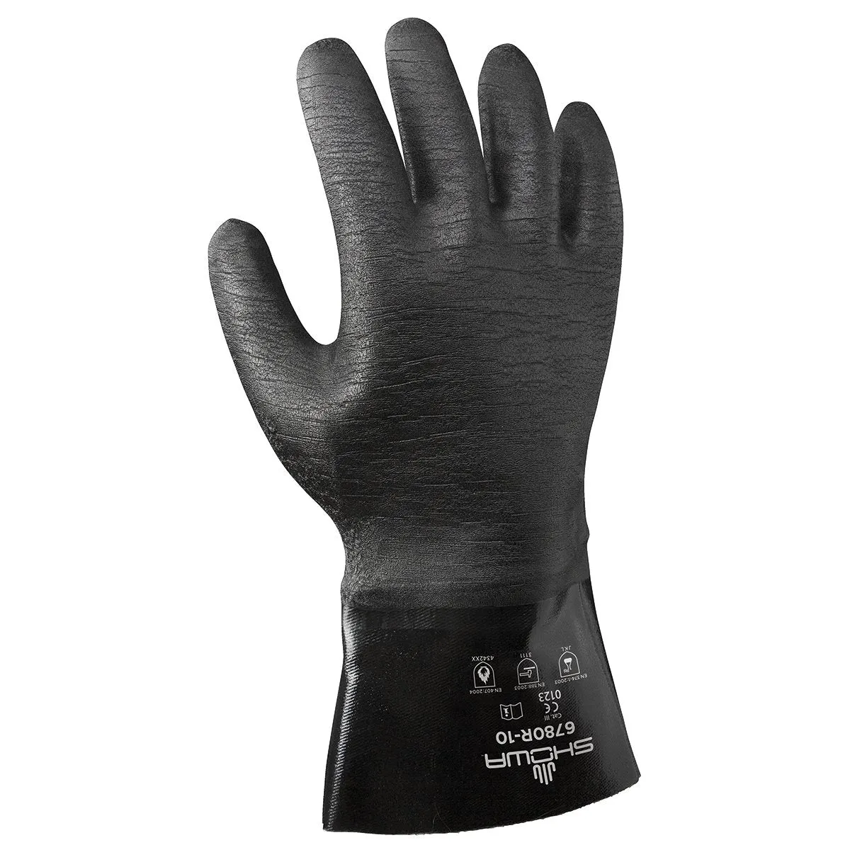 6780R - Chemical Resistant Gloves. Neoprene. 12 in L. 26 mil. Black. 10. Pack of 12 Pairs