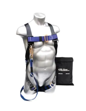 Aerial Lift Kit - 1D Harness. 3-5 ft. Adjustable EA Lanyard (Snap Hook). Carry Bag