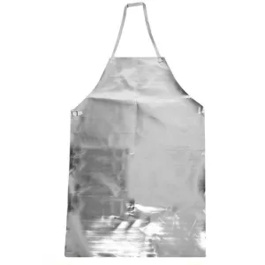 Aluminized Bib Apron - 16 oz. Acrysil. 36 or 48 in. Long. Slide Snap Strap at Waist and Neck