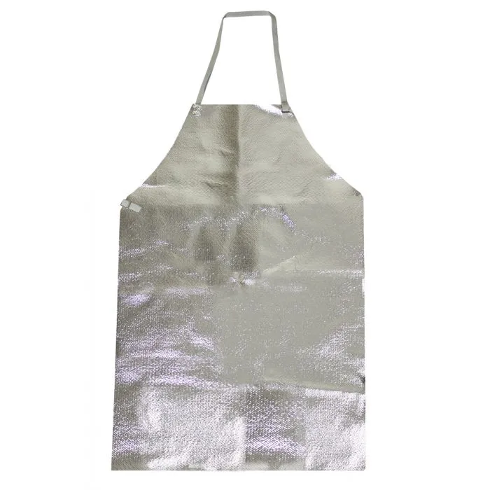Aluminized Bib Apron - 19 oz. OPF/Para-Aramid Blend. 36 in. Long