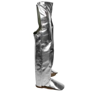 Aluminized Chaps - 19 oz. OPF/Para-Aramid Blend. Leather Belt. Foot Flaps