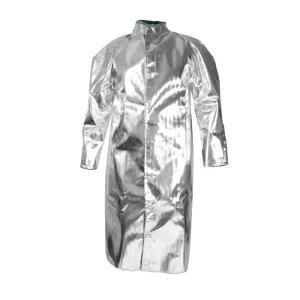 Aluminized Coat - 16 oz. Acrysil. 50 in. Long. Covered Snap Front Jacket