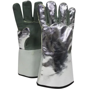 Aluminized Gloves - Rayon Back. Leather Palm. 13 In. Long. Wing Thumb. Wool Lined (PK 1 Pair)