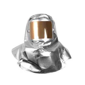 Aluminized Hood - Universal Helmet Mount. Gold Film Cover. Replaceable Window