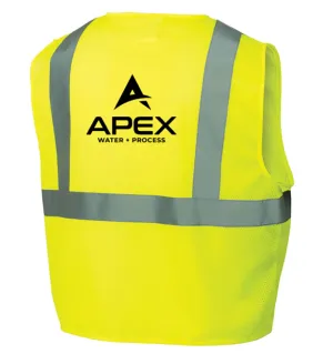 Apex Logo - RVZ21 Hi Vis Mesh Vest - ANSI 2. Type R. Zipper