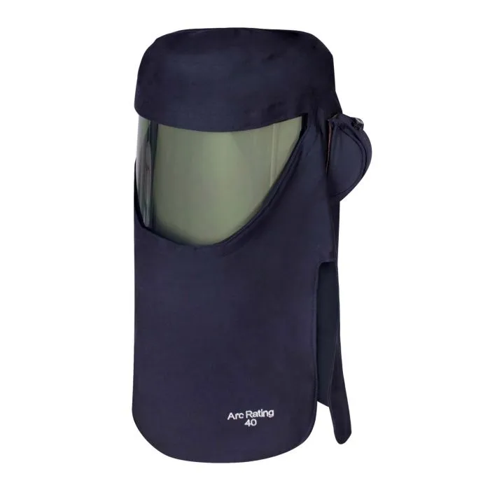 Arc Flash Hood - Faceshield. Removable CrossVent Fans. and Hard Hat - Fire and Arc Flash Resistant - National Safety Apparel
