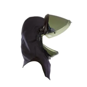 Arc Flash Lift Front Hood with Faceshield. Flash Light with Mounting Clip. Slotted Adapter and Hard Hat - National Safety Apparel