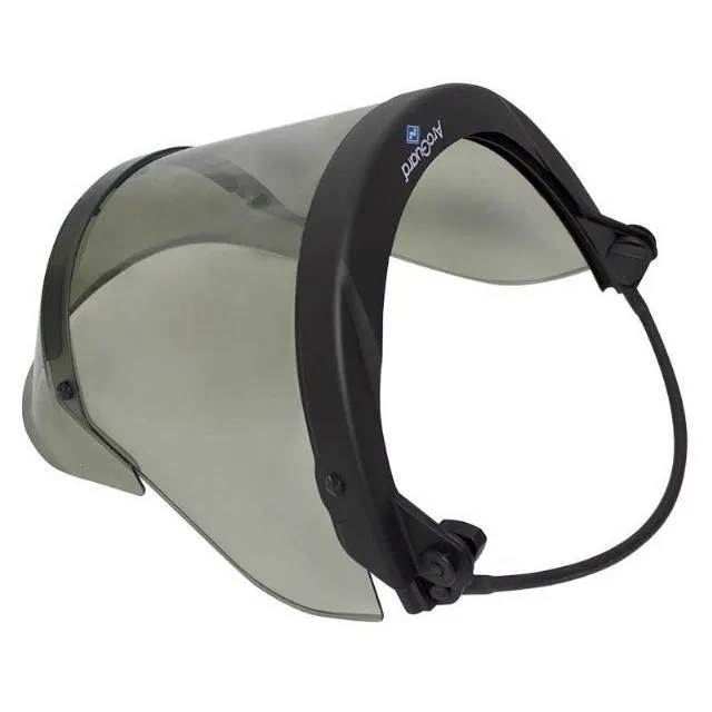 Arc Flash PureView Faceshield on Helmet Mounted Visor Frames - 20 Cal Arc Flash. Fits Most Hard Hat Helmets - National Safety Apparel