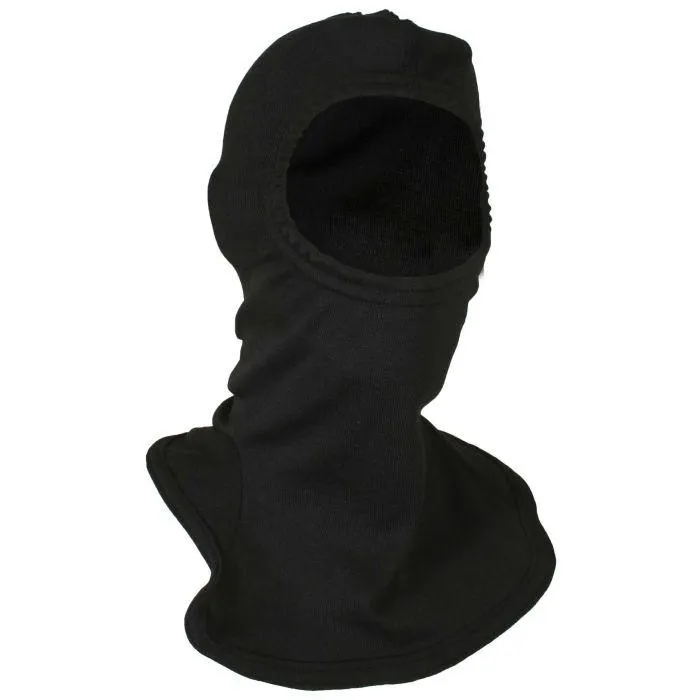 Balaclava - Fire and Arc Flash Resistant. Black. Double Layer Hood. Half Face Opening. Shoulder Length (PK 2 Hoods) - National Safety Apparel