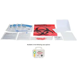 Biohazard First Aid Kit for Bloodborne Pathogen Clean-Up - 10 People. 13 PCS. Weatherproof Case