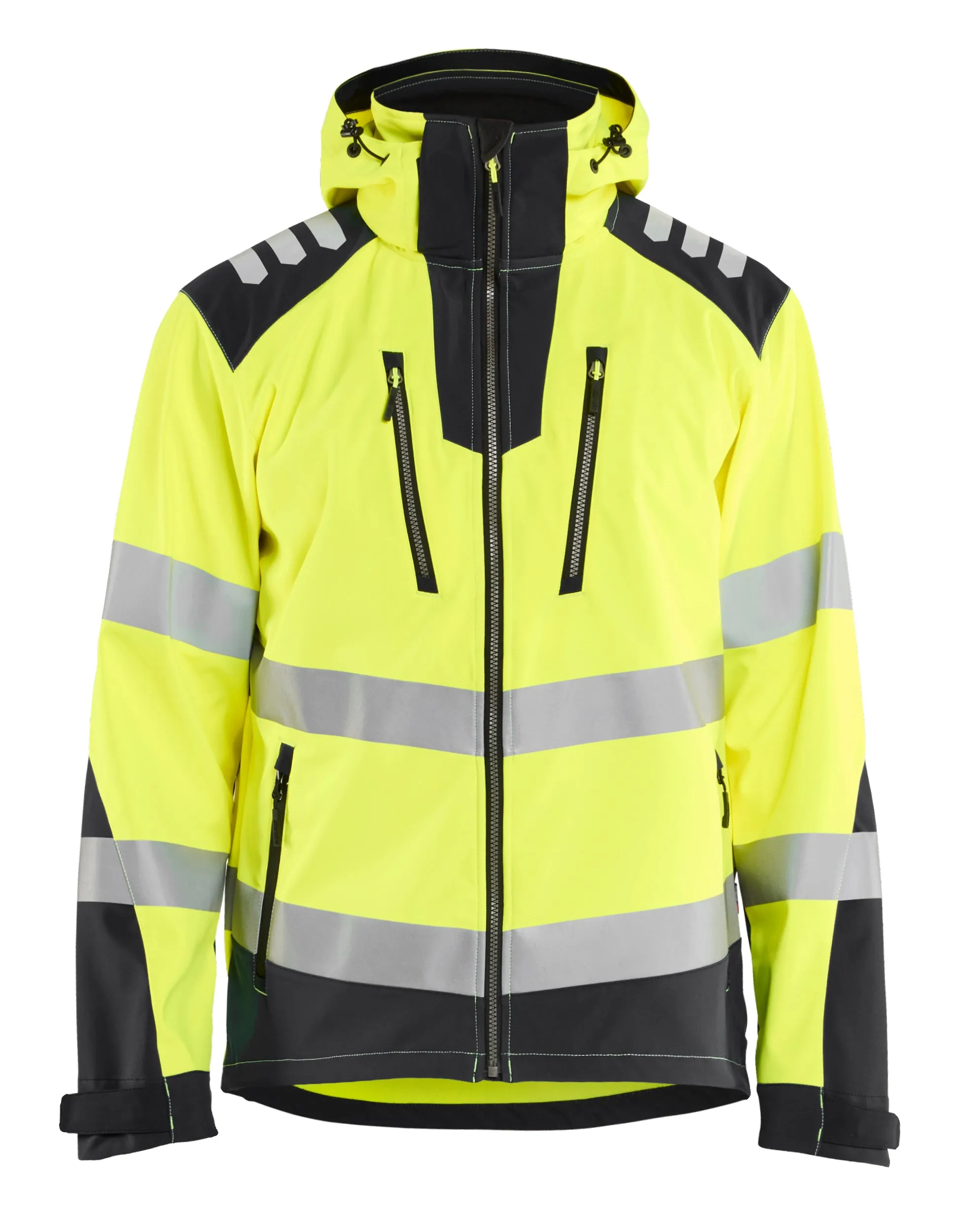 BlakLader -Hi-Vis Softshell Jacket - Yellow/Black w/hood