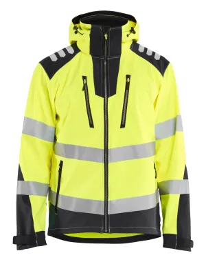 BlakLader -Hi-Vis Softshell Jacket - Yellow/Black w/hood