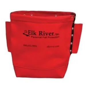 Bolt Bag with Belt Tunnel and Tool Loops - 10 x 9 x 2.5 in.. Heavy Duty Red Canvas - Elk River Fall Protection