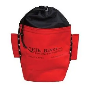 Bolt Bag with Belt Tunnel. Tool Loops and Drawstring - 10 x 9 x 4 in.. Heavy Duty Red Canvas - Elk River Fall Protection