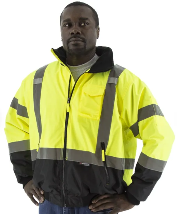 Bristol Logo - High Visibility Waterproof Jacket with Removable Fleece Liner. ANSI 3. R