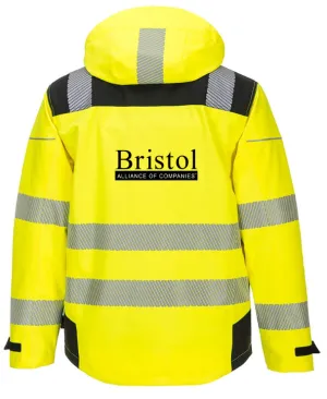 Bristol Logo - Portwest PW3 Hi-Vis Extreme Rain Jacket
