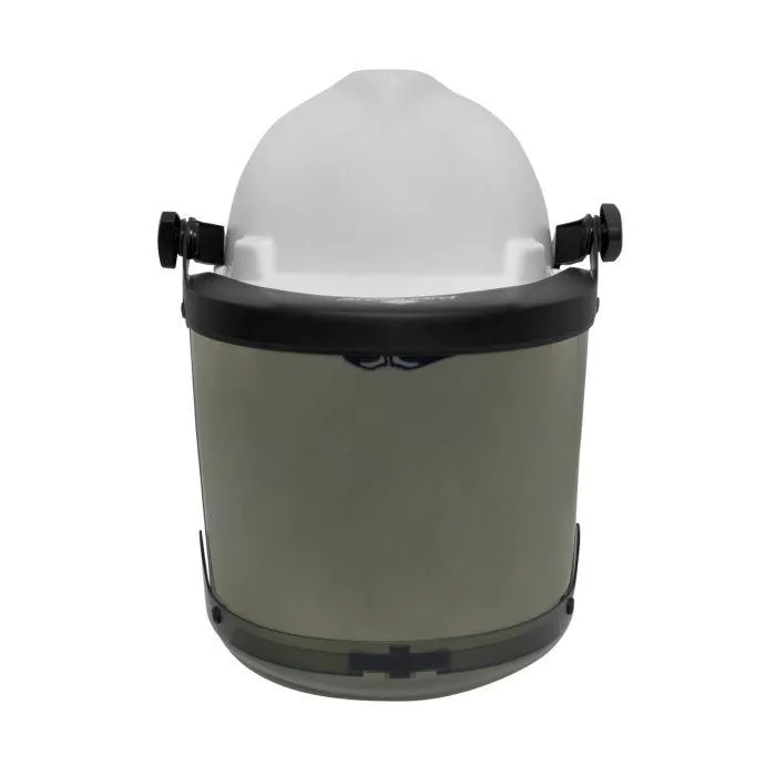 Cap-Style Hard Hat Helmet with 20 Cal Arc Flash. Adjustable Flip-Up Faceshield. Standard Slotted Helmet Mounted - National Safety Apparel