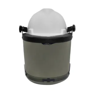 Cap-Style Hard Hat Helmet with 20 Cal Arc Flash. Adjustable Flip-Up Faceshield. Standard Slotted Helmet Mounted - National Safety Apparel