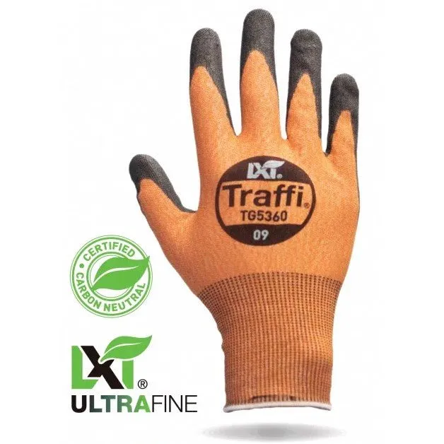 Carbon Neutral Gloves Traffi LXT Polyurethane Palm (PK 10 Pairs)