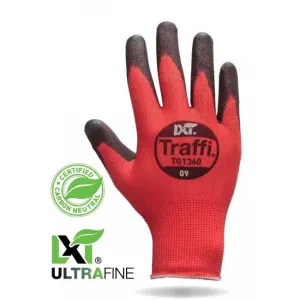 Carbon Neutral Gloves Traffi LXT Polyurethane Palm (PK 10 Pairs)