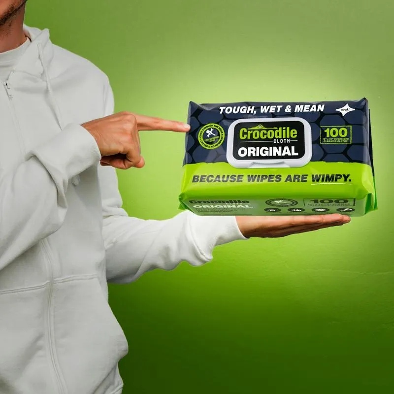 Crocodile Cloth Industrial Wipes (PK 100 Wipes) - Original. Automotive. or Paint