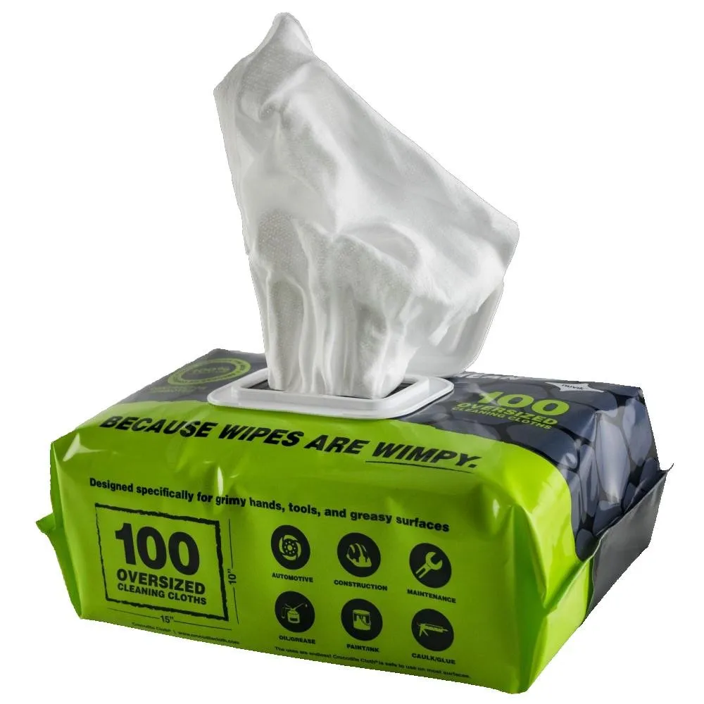 Crocodile Cloth Industrial Wipes (PK 100 Wipes) - Original. Automotive. or Paint