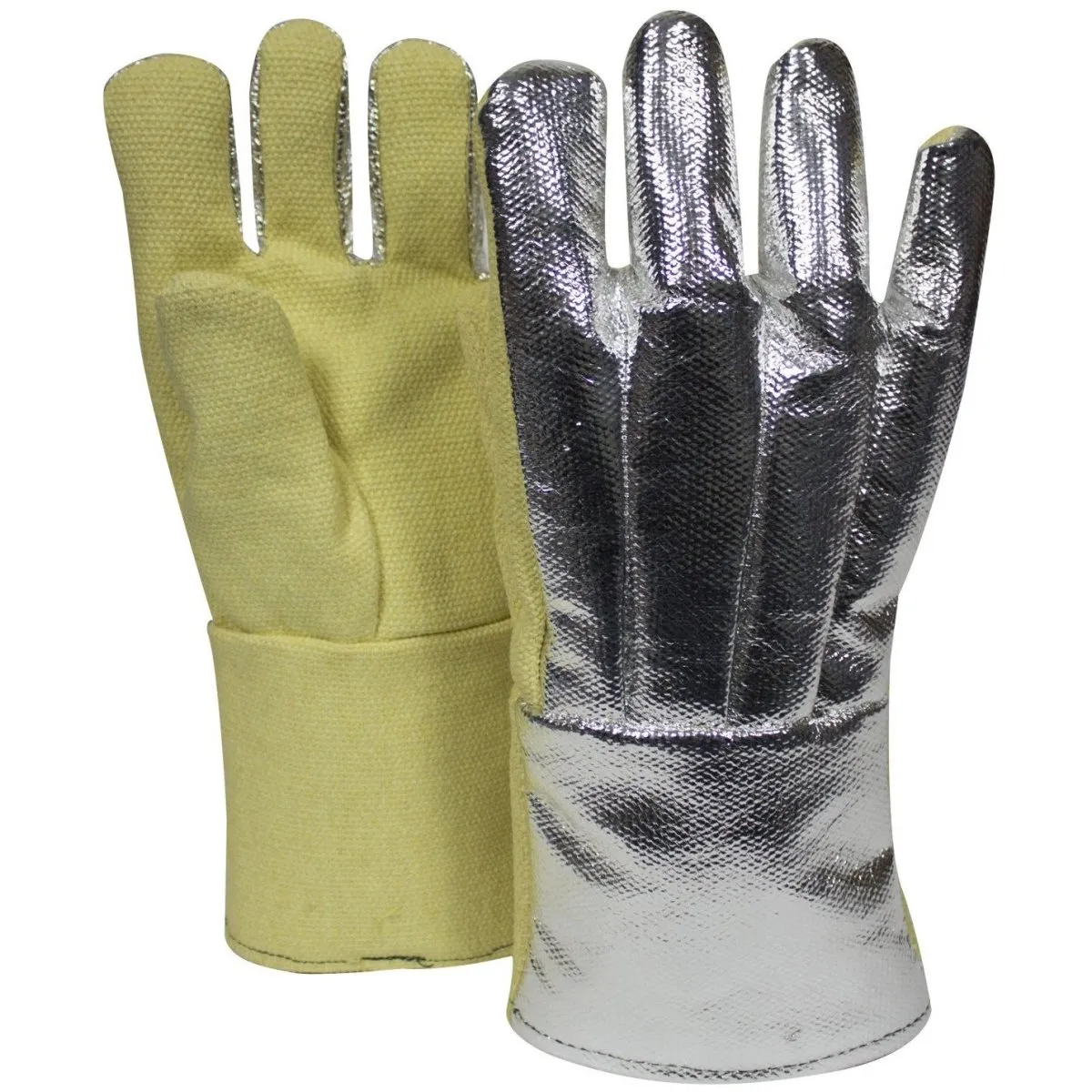 Cut Resistant Aluminized Thermal Gloves - 22 Oz. Thermobest. 14 In. Long. Wool Lined. Straight Thumb. Moderate Cut Resistance (PK 1 Pair)