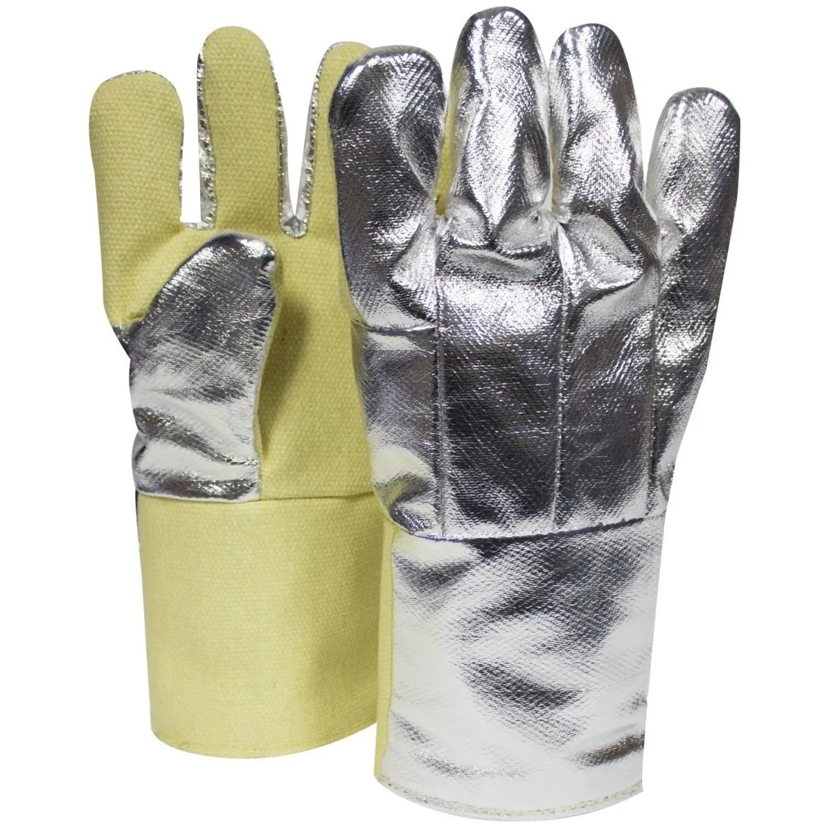 Cut Resistant Aluminized Thermal Gloves - 22 Oz. Thermobest. 14 In. Long. Wool Lined. Wing Thumb. Moderate Cut Resistance (PK 1 Pair)