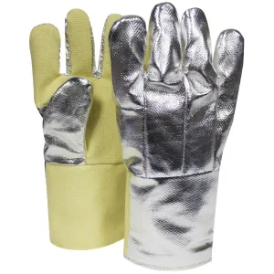 Cut Resistant Aluminized Thermal Gloves - 22 Oz. Thermobest. 14 In. Long. Wool Lined. Wing Thumb. Moderate Cut Resistance (PK 1 Pair)