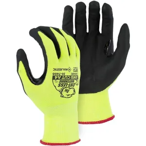 Cut Resistant Glove - Hi Vis KorPlex Blend. Foam Nitrile Palm. Moderate Cut Resistance (PK 12 Pairs)