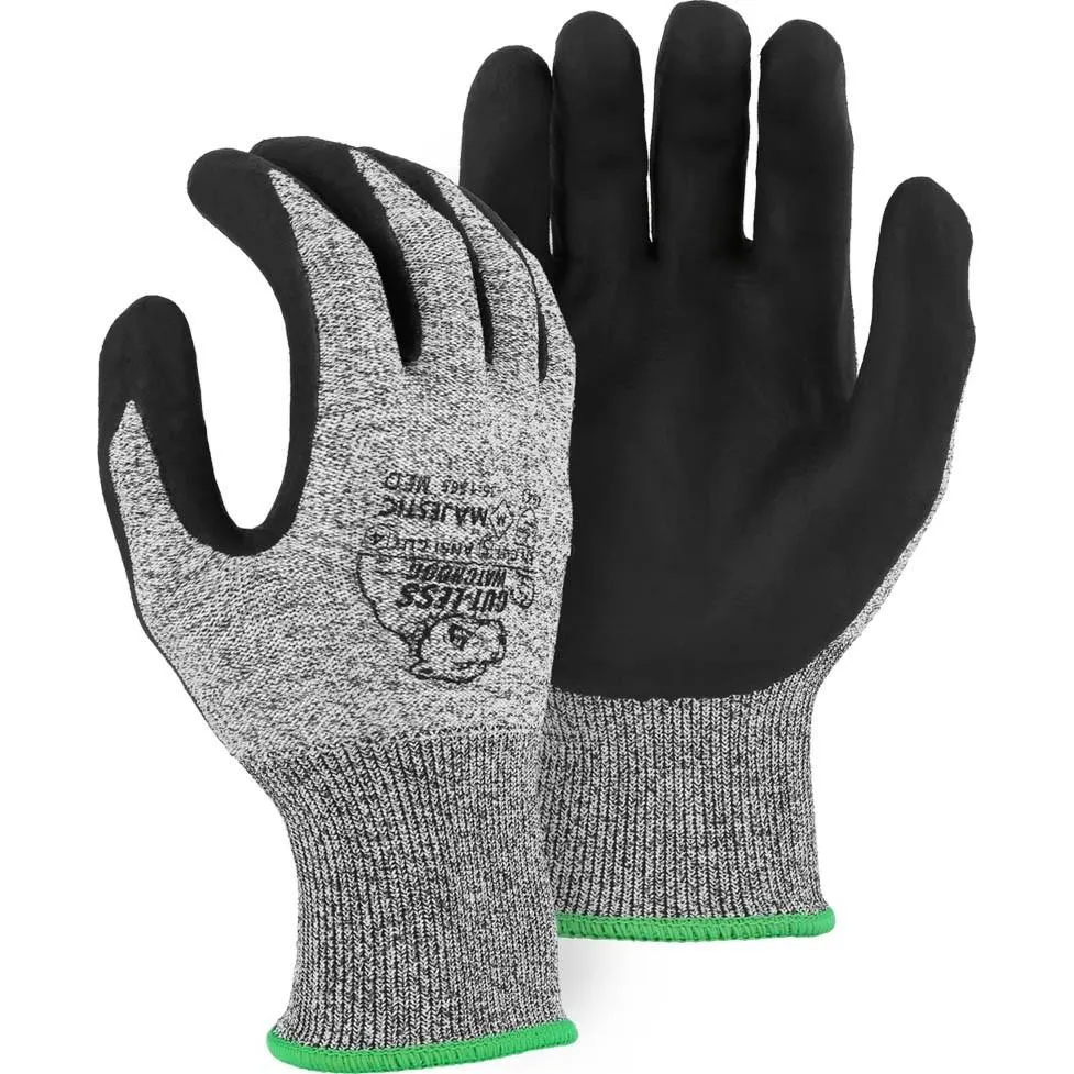 Cut Resistant Glove - KorPlex Blend. Foam Nitrile Palm Dip. Moderate Cut Resistance (PK 12 Pairs) - Majestic