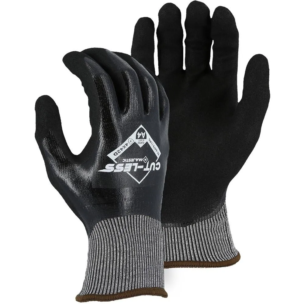 Cut Resistant Glove - KorPlex Blend. Sandy over Flat Nitrile Dip. Moderate Cut Resistance (PK 12 Pairs)