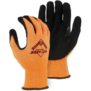 Cut Resistant Glove - Orange Cut-Less Annihilator Blend. Sandy Nitrile Palm Dip. Moderate Cut Resistance (PK 12 Pairs) - Majestic