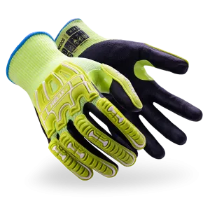 Cut Resistant Hi-Vis Impact Glove - Helix 3062IMP - A9 (PK 12 Pairs) - HexArmor