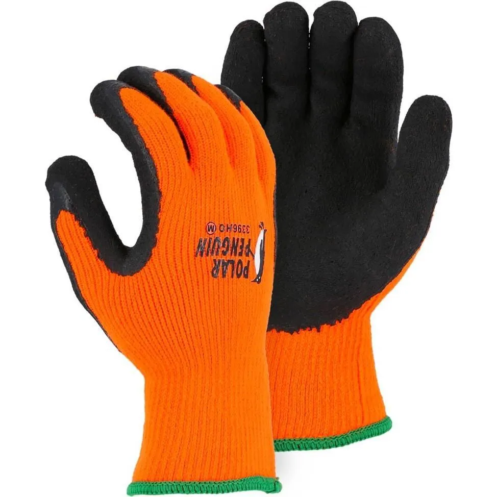 Cut Resistant Winter Glove - Napped Terry Knit. Foam Latex Palm Dip. Light Cut Resistance (PK 12 Pairs) - Majestic