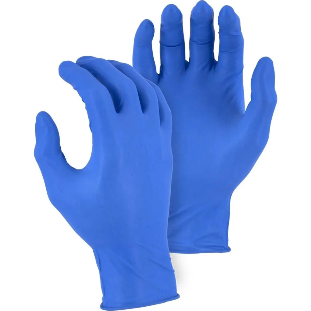 Disposable Gloves - 8 MIL Nitrile. Powder-Free. Textured. Ambidextrous. Rolled Cuff (500 Gloves)