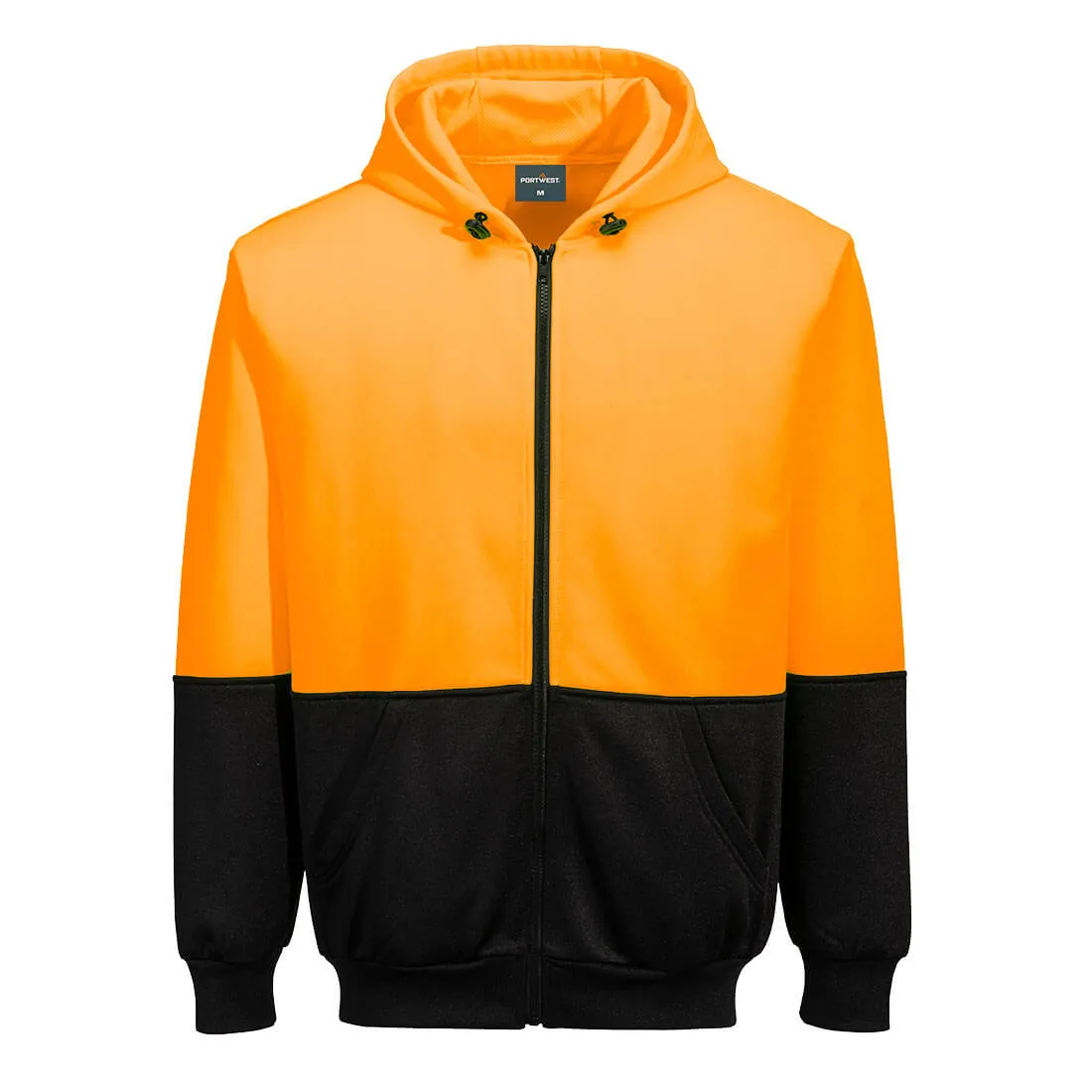 DLZ Logo - UB327 - Hi-Vis Two-Tone Zip Hoodie - Portwest