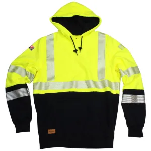 Drifire FR HV Yellow/Navy Pullover Hoodie - Type R Class 3. CAT 2