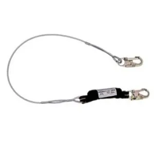 EA Cable Lanyard - 6 ft. Single or Twin Leg GAC. Zorber. Snap/Rebar Hooks