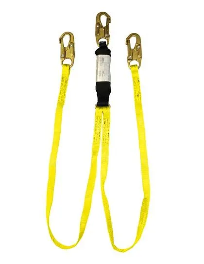 EA Lanyard - 4. 5. or 6 ft. Twin Leg. Zorber Pack. Select Connectors