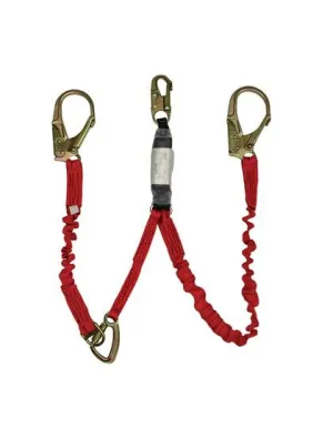 EA Lanyard - 6 ft. Twin Leg. 3 ft. Split Leg. Zorber Pack. Flex Web. Snap Hook   Rebar Hooks