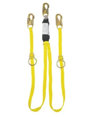 EA Lanyard - 6 ft. Twin Leg. 4 ft. Tie-Back. Zorber Pack. Snap Hooks
