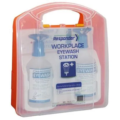Eyewash Station First Aid Kit - 75 People. Plastic Case