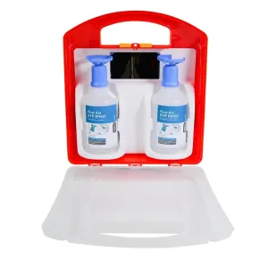 Eyewash Station First Aid Kit - 75 People. Plastic Case