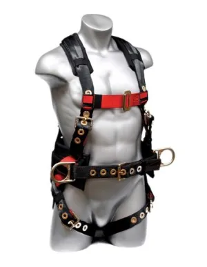 Fall Safety Harnesses - 3 Steel D-Rings (Back & Hips). Quick Connect and Tongue Buckles - Iron Eagle Series Fall Arrest