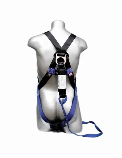 Fall Safety Kit - Safety Harness with 1 Steel D-Ring. 5 or 6 ft. Energy Absorbing Lanyard With Snap Hook - Construction Plus Series Fall Arrest
